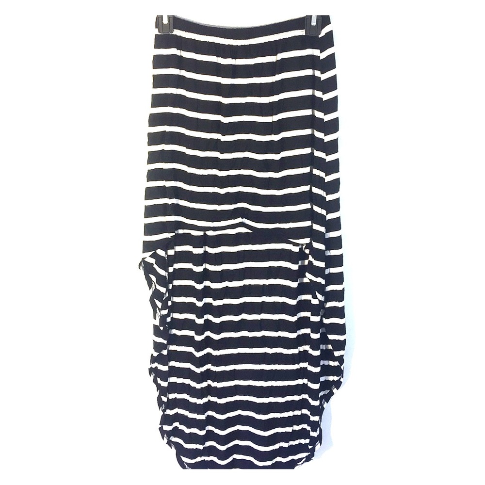Forever 21 Short Front Long Back Striped Skirt S